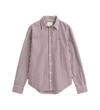 Gant Camisa de listras cor de bordô