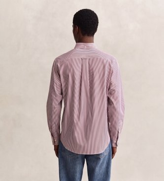 Gant Feines bordeauxrot gestreiftes Hemd