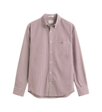 Gant Feines bordeauxrot gestreiftes Hemd