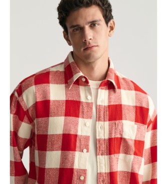 Gant Camisa xadrez oversized Buffalo vermelha