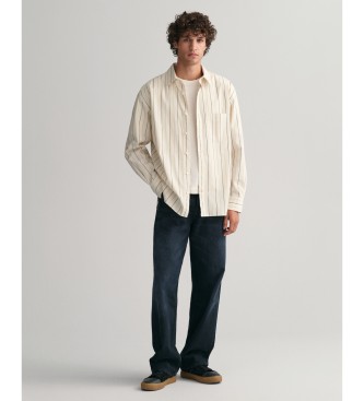 Gant Randig skjorta i oversized poplin Compact