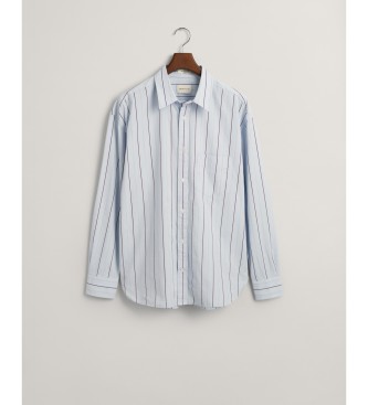 Gant Prevelika modra srajca Compact s črtami iz poplina