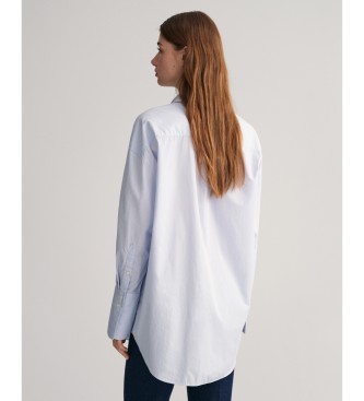 Gant Oversize poplinskjorte med brede manchetter bl