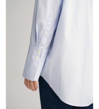 Gant Oversize poplin shirt with wide cuffs blue