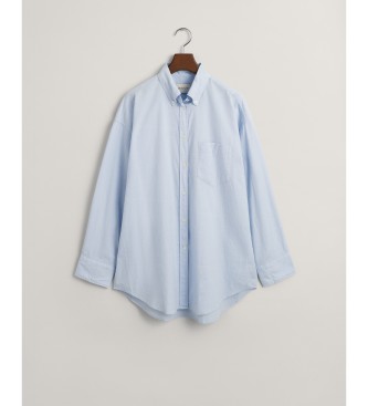Gant Camisa de luxo Oxford oversized azul 