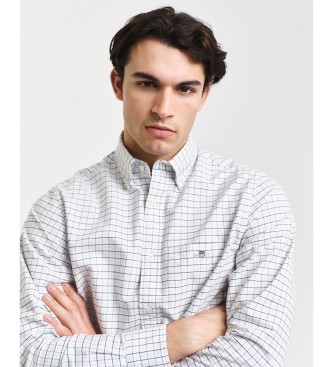 Gant Srajca Tattersall Classic Regular Fit Checked Oxford Shirt bela