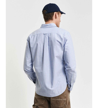 Gant Camisa Oxford clssica de ajuste regular com riscas azul