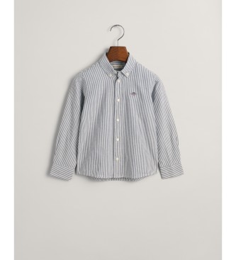 Gant Camisa Oxford de rayas Shield azul