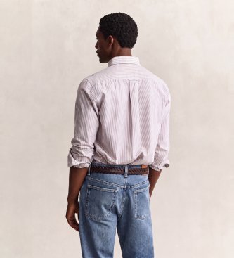 Gant Oxford-Hemd Regular Fit mit granatroten Streifen