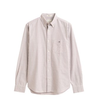 Gant Oxford-Hemd Regular Fit mit granatroten Streifen