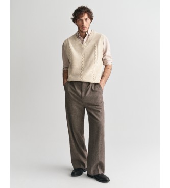 Gant Camicia Oxford beige dalla vestibilit regolare