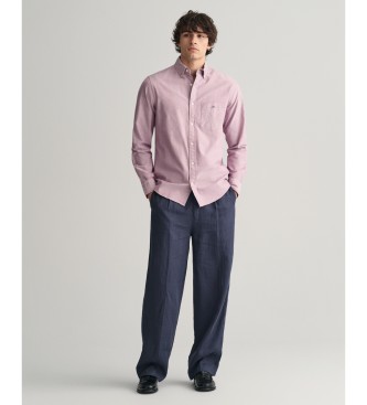 Gant Fliederfarbenes Regular Fit Oxford Hemd