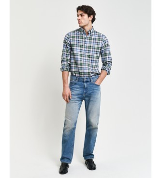 Gant Camicia Oxford a quadri blu archivio dalla vestibilit regolare