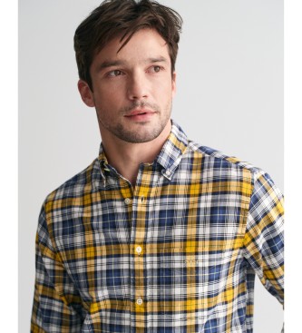 Gant Camisa Oxford Regular Fit Archive a cuadros amarillo, marino