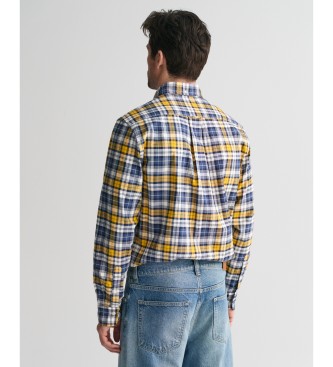 Gant Regular Fit Oxford-skjorte Archive Checked Yellow, Navy