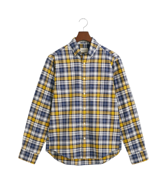 Gant Regular Fit Oxford-skjorte Archive Checked Yellow, Navy