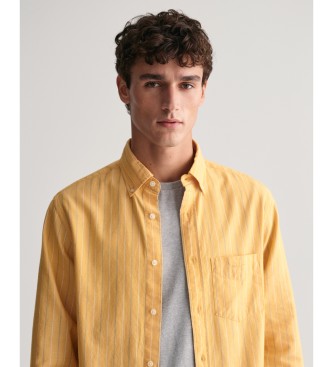 Gant Srajca Oxford Regular Fit Archive z rumenimi črtami