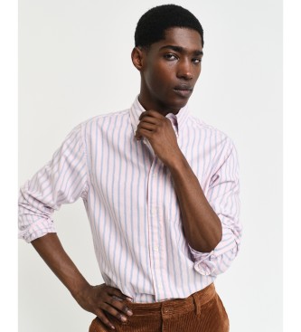 Gant Camisa Oxford Regular Fit Archive Rosa s riscas Archive