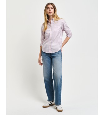 Gant Camicia d'archivio vestibilit regolare in Oxford a righe rosa