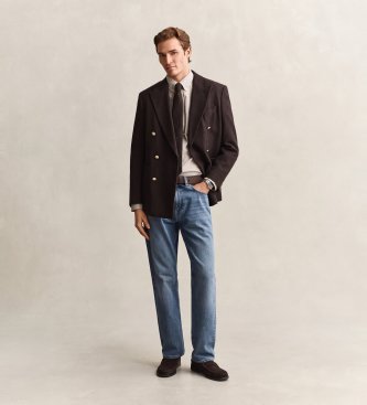 Gant Chemise Oxford Regular Fit Classique Beige