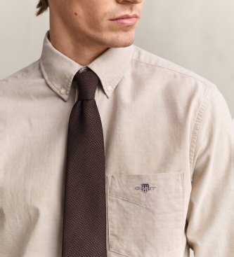 Gant Chemise Oxford Regular Fit Classique Beige
