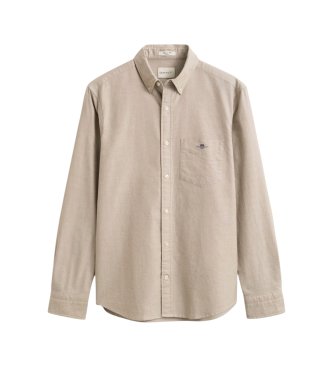 Gant Chemise Oxford Regular Fit Classique Beige