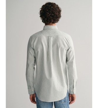 Gant Regular Fit Oxford-skjorte i grnne, fine striber