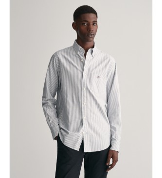 Gant Regular Fit Oxford-skjorte i bl, fine striber