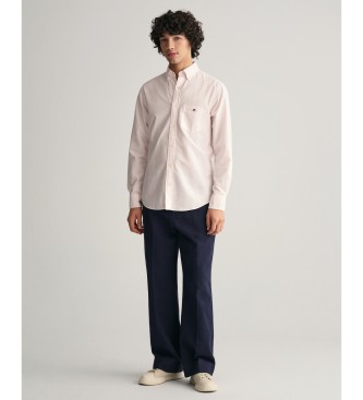 Gant Camisa Oxford Regular Fit de rayas finas rosa