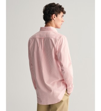 Gant Regular Fit Oxford Shirt in Pink Fine Stripes