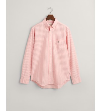 Gant Regular Fit Oxford Shirt in Pink Fine Stripes