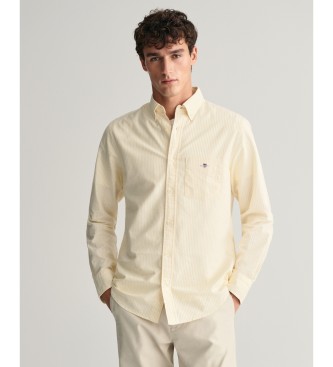 Gant Gul Oxfordskjorta med normal passform och fina rnder