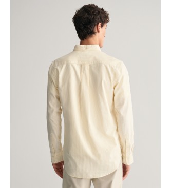 Gant Gul Oxfordskjorta med normal passform och fina rnder