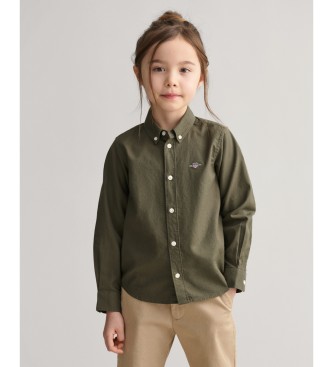 Gant Camicia con scudo Oxford verde