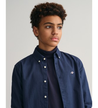 Gant Camisa Oxford Shield Teens azul-marinho