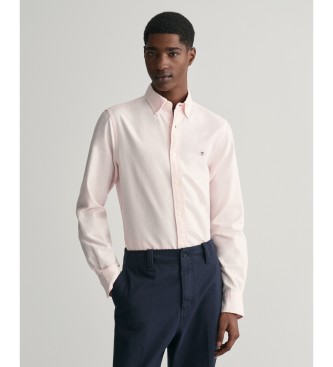 Gant Camisa Oxford Slim Fit cor-de-rosa