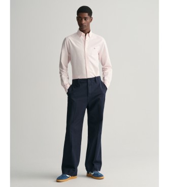 Gant Camisa Oxford Slim Fit cor-de-rosa