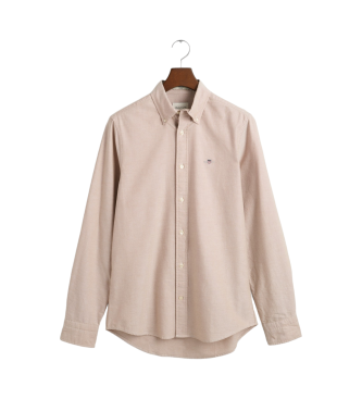 Gant Slim Fit Oxford Hemd beige