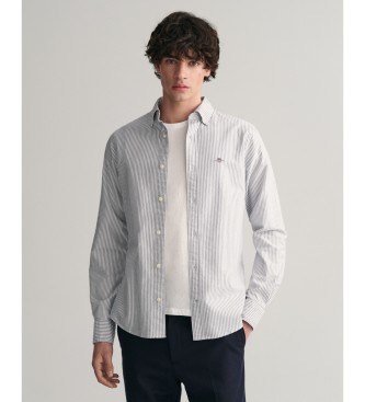 Gant Camisa oxford de corte justo com riscas finas azuis