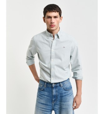 Gant Oxford Slim Fit Randig Skjorta med smal passform turkos