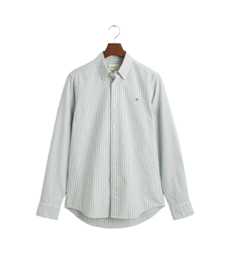 Gant Camicia Oxford slim fit a righe sottili turchese