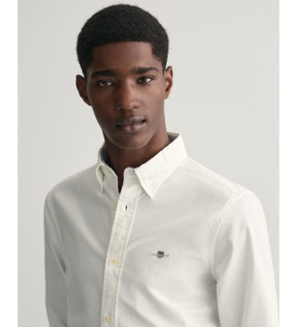 Gant Camicia Oxford slim fit elasticizzata bianca