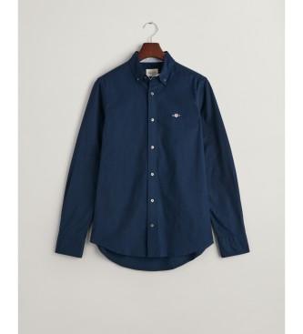 Gant Slim Fit Oxford-skjorte navy med elastik