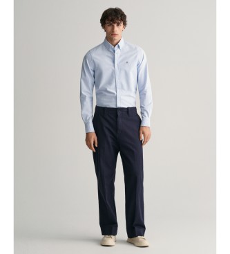 Gant Slim Fit Stretch Oxford Overhemd blauw