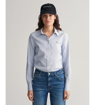 Gant Raztegljiva srajca Slim Fit Oxford modre barve