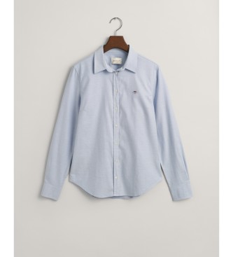 Gant Raztegljiva srajca Slim Fit Oxford modre barve