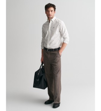 Gant Camicia Oxford slim fit elasticizzata a righe bianche