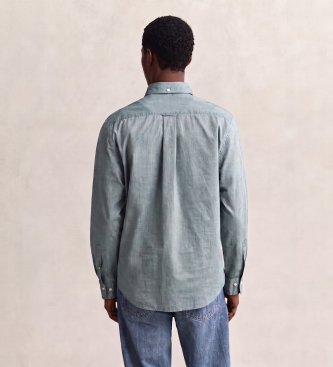 Gant Camicia in popeline Regular Fit verde