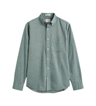 Gant Camicia in popeline Regular Fit verde