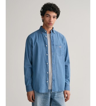 Gant Camisa Regular Fit azul